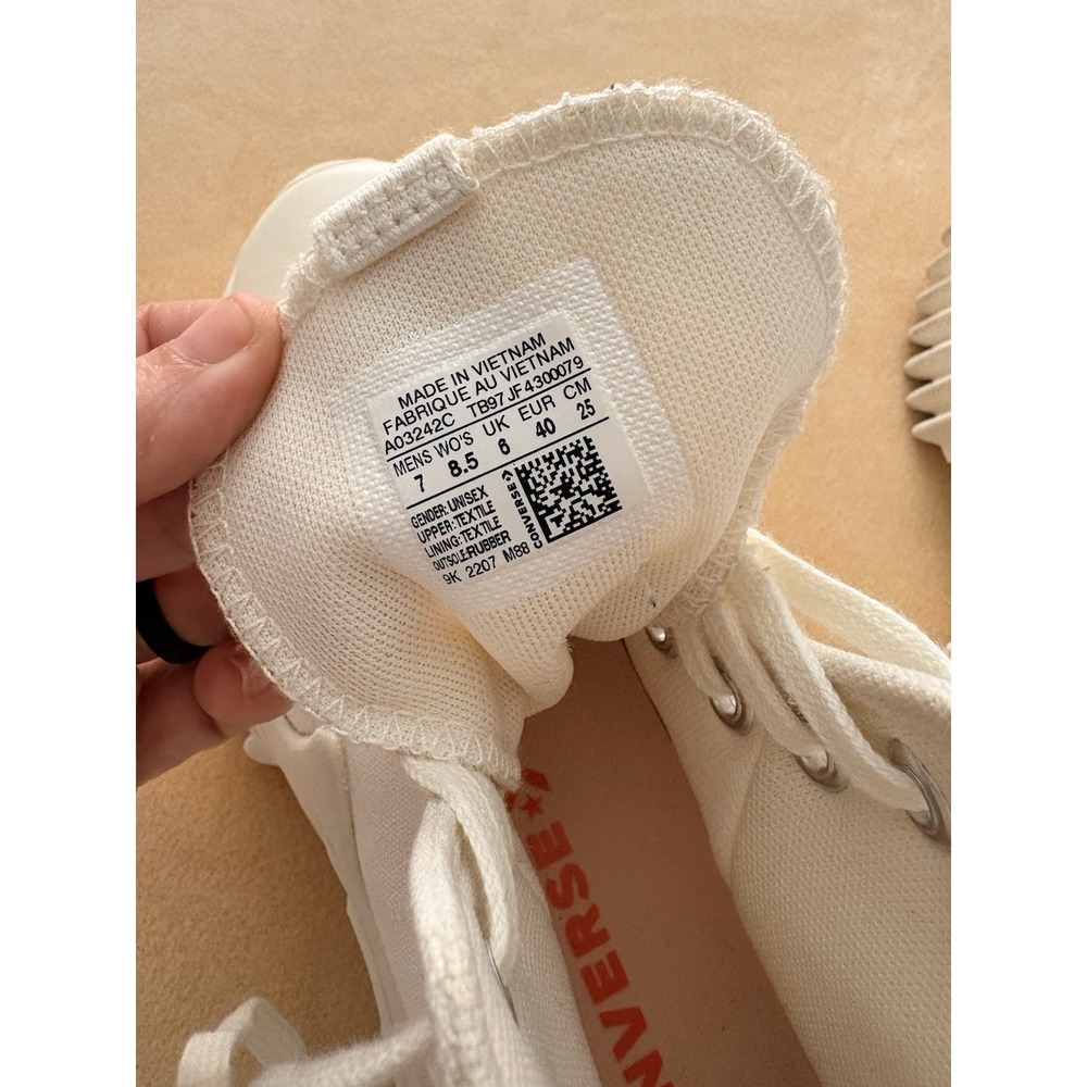 Converse Run Star Motion Unisex Shoes Sneakers Ecru Platform Street Sz M 7 W 8.5 - Picture 11 of 16